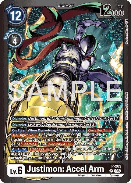 P-203, P, Justimon: Accel Arm