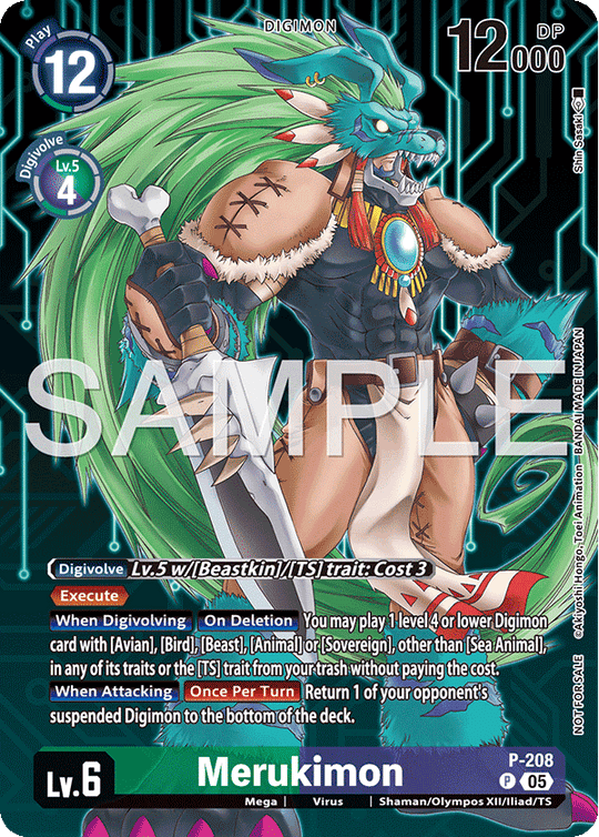 P-208, P, Merukimon (BT23 Box Topper)