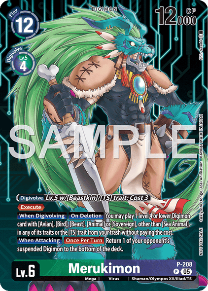 P-208, P, Merukimon (BT23 Box Topper)