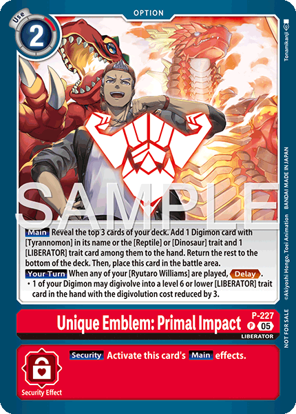 P-227, P, Unique Emblem: Primal Impact (EX11 Box Topper)