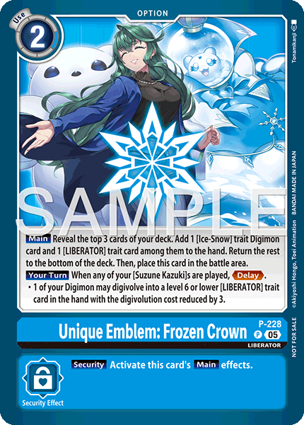 P-228, P, Unique Emblem: Frozen Crown (EX11 Box Topper)