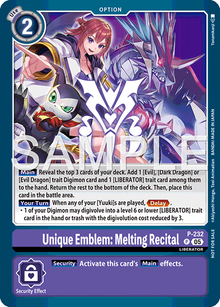 P-232, P, Unique Emblem: Melting Recital (EX11 Box Topper)
