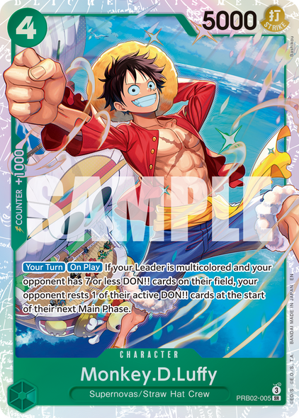 PRB02-005, SR, Monkey.D.Luffy