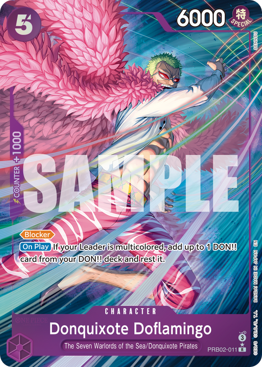 PRB02-011, R, Donquixote Doflamingo (Alternate Art)