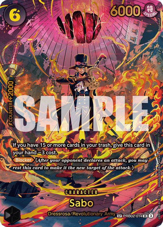 PRB02-014, SR, Sabo (OP15 Special Rare)