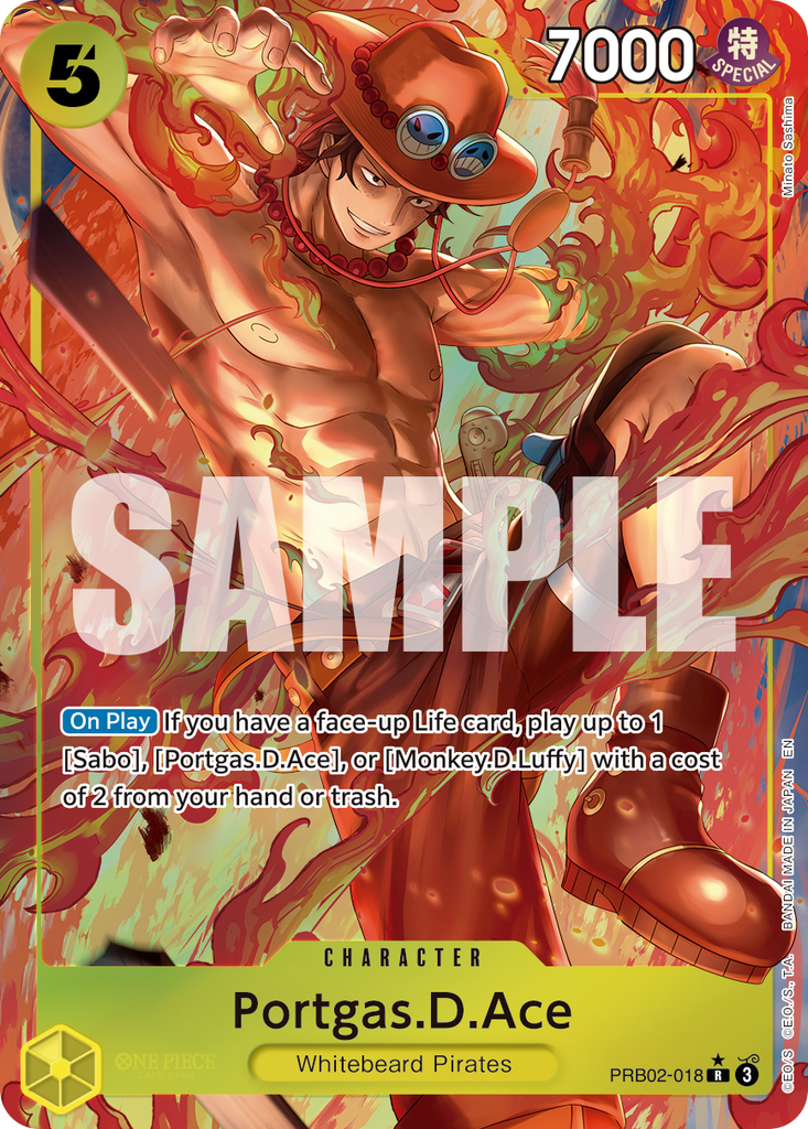 PRB02-018, R, Portgas.D.Ace (Alternate Art)