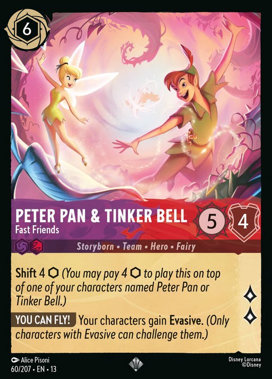 13ATK-060, SR, Peter Pan & Tinker Bell - Fast Friends