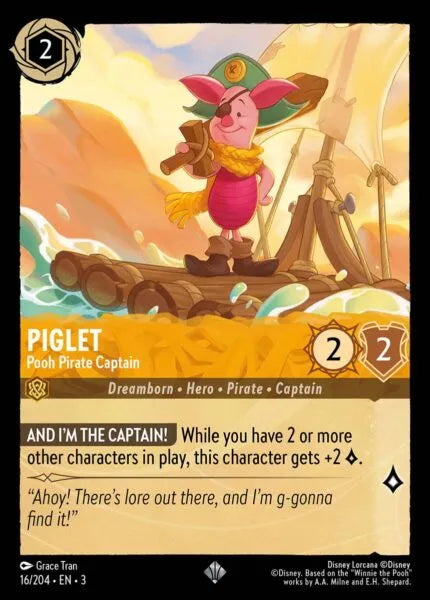 3INK-016, SR, Piglet - Pooh Pirate Captain