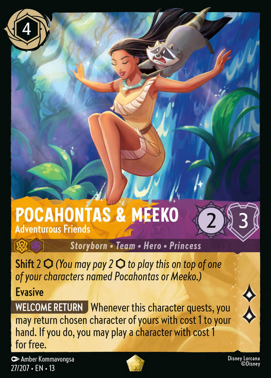 13ATK-027, L, Pocahontas & Meeko – Adventurous Friends