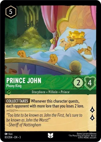 3INK-083, UC, Prince John - Phony King (Foil)