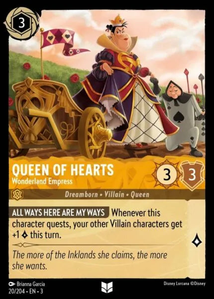 3INK-020, UC, Queen of Hearts - Wonderland Empress (Foil)
