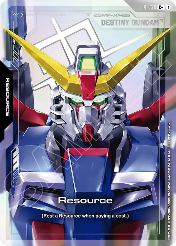 R-038, C, Resource (Destiny Gundam) (Foil Version)