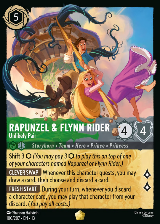 13ATK-100, L, Rapunzel & Flynn Rider - Unlikely Pair (Foil)