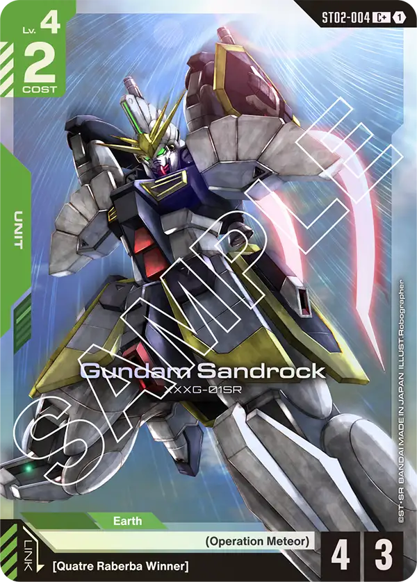 ST02-004, C, Gundam Sandrock (Alternate Art)