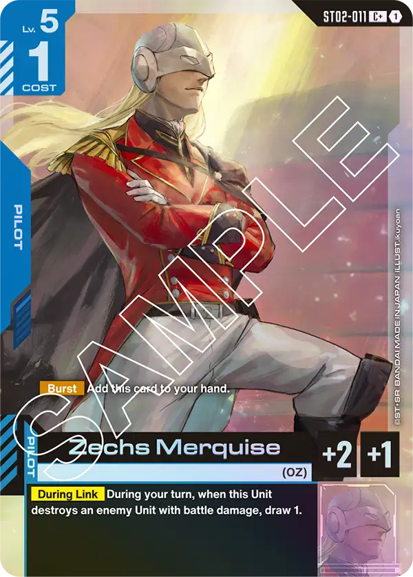 ST02-011, C, Zechs Merquise (Alternate Art)