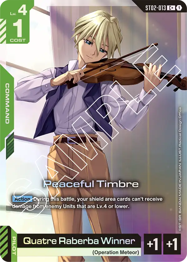 ST02-013, C, Peaceful Timbre (Alternate Art)