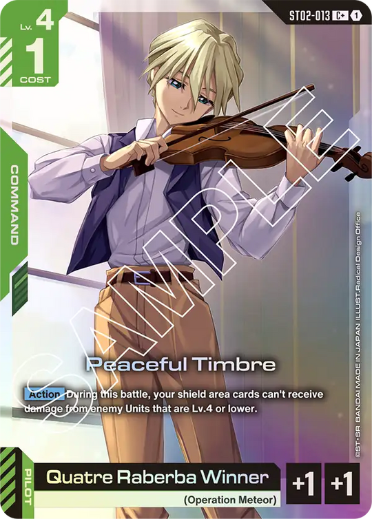 ST02-013, C, Peaceful Timbre (Alternate Art)