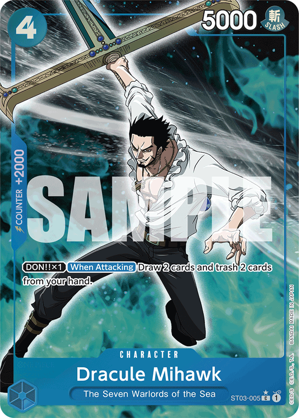 ST03-005, C, Dracule Mihawk (Reprint) (Alternate Art)