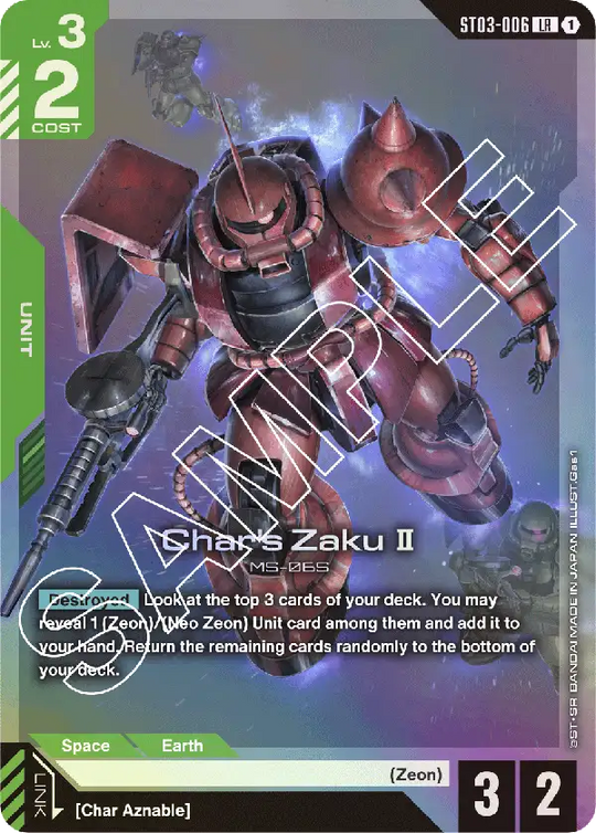 ST03-006, LR, Char's Zaku Ⅱ