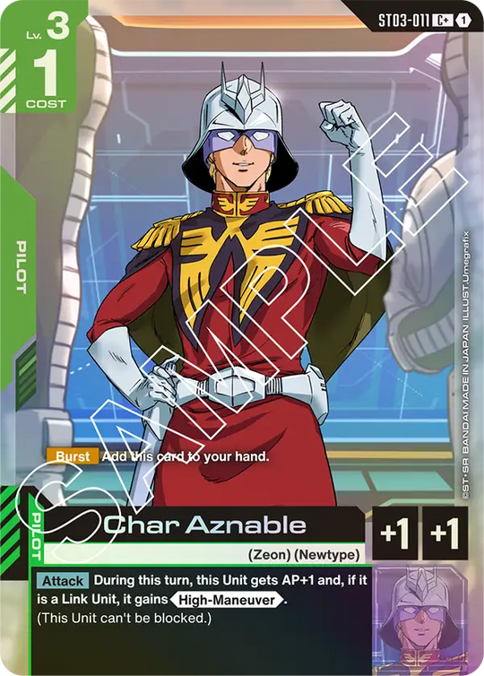 ST03-011, C, Char Aznable (Alternate Art)