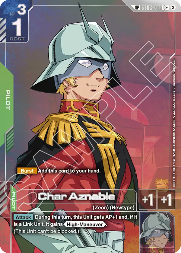 ST03-011, C, Char Aznable (GD05 Special Rare)