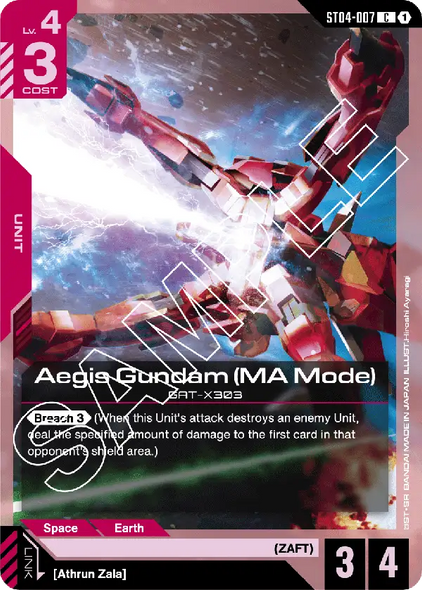 ST04-007, C, Aegis Gundam (MA Mode)
