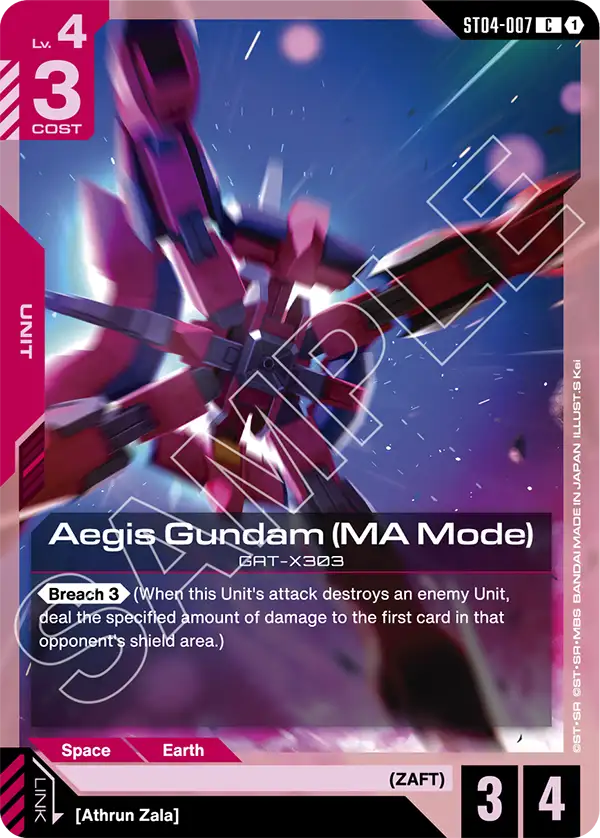 ST04-007, C, Aegis Gundam (MA Mode) (ST09 Version)
