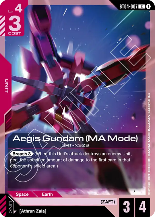 ST04-007, C, Aegis Gundam (MA Mode) (ST09 Version)