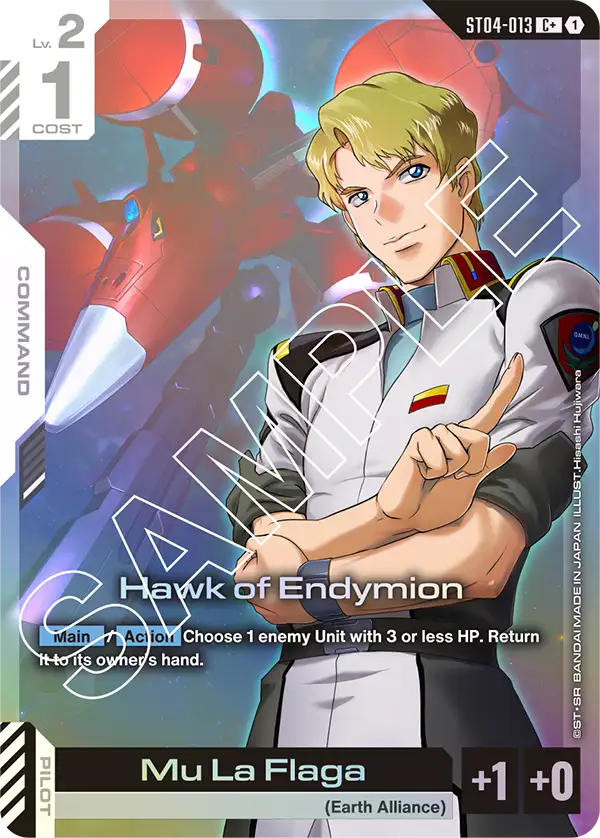 ST04-013, C, Hawk of Endymion (Alternate Art)