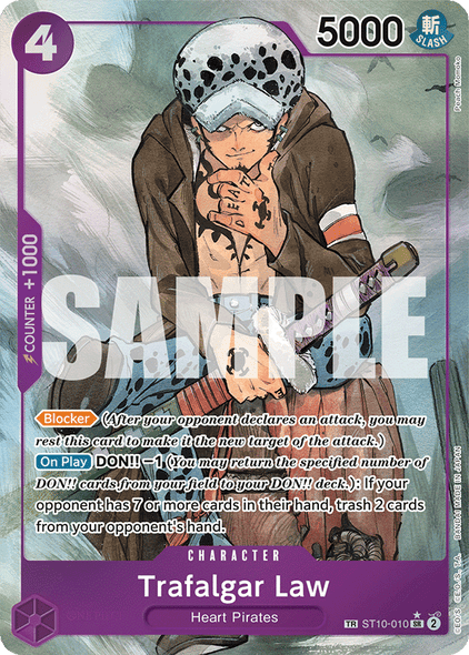ST10-010, SR, Trafalgar Law (OP07 Treasure Rare)