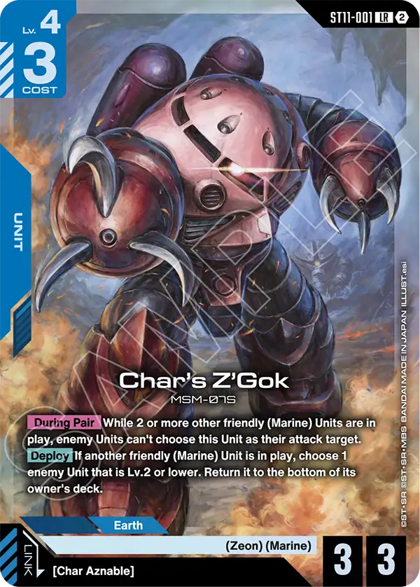 ST11-001, LR, Char's Z'Gok