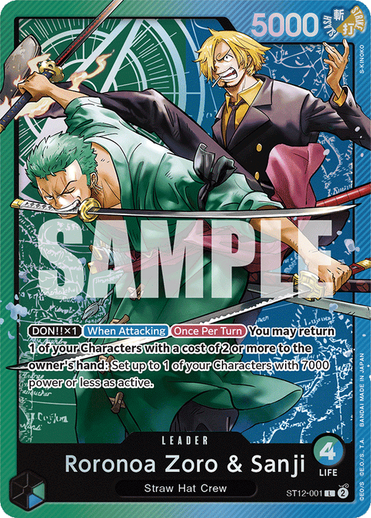 ST12-001, L, Roronoa Zoro & Sanji
