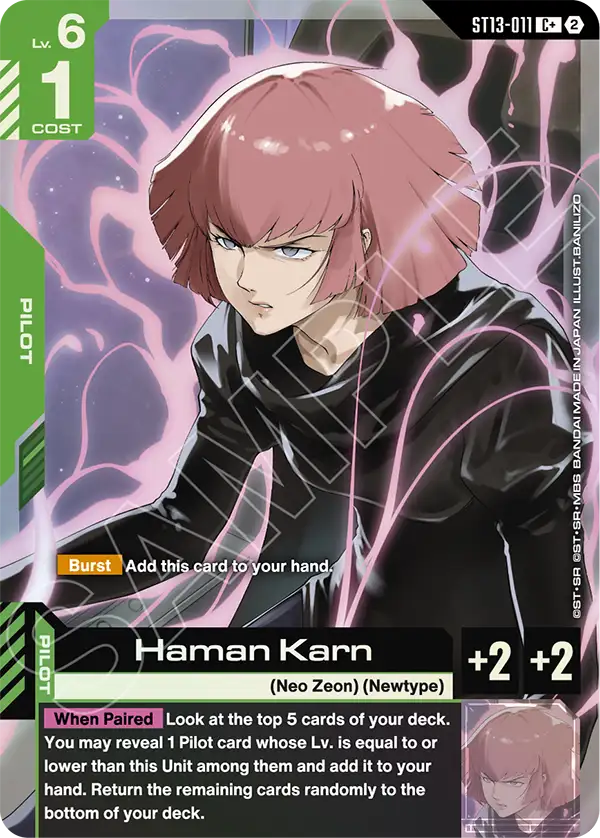 ST13-011, C, Haman Karn (Alternate Art)
