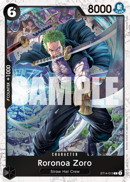 ST14-013, C, Roronoa Zoro (PRB02 Foil)