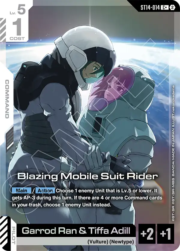ST14-014, C, Blazing Mobile Suit Rider (Alternate Art)