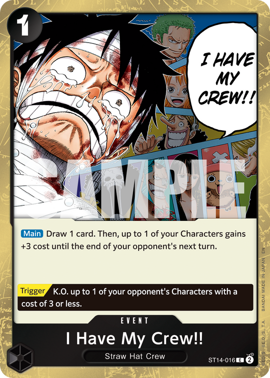 ST14-016, C, I Have My Crew!! (PRB02 Foil)