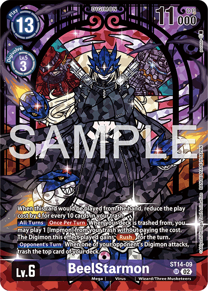 ST14-09, SR, BeelStarmon (PB23 Alternate Art)