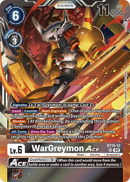 ST15-12, SR, WarGreymon Ace