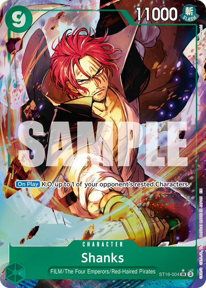 ST16-004, SR, Shanks (PRB02 Alternate Art)
