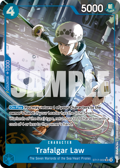 ST17-002, SR, Trafalgar Law (PRB02 Alternate Art)