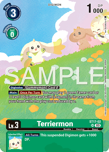 ST17-02, SR, Terriermon (LM06 Version)