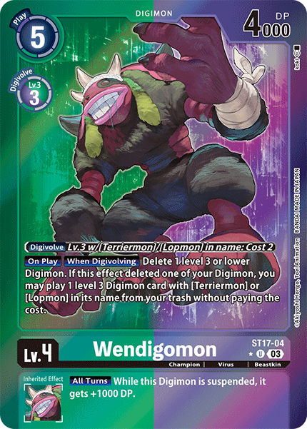 ST17-04, UC, Wendigomon (Alternate Art)