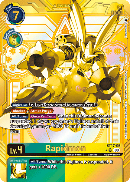 ST17-06, SR, Rapidmon - ST17-06 (Gold Alternate Art)