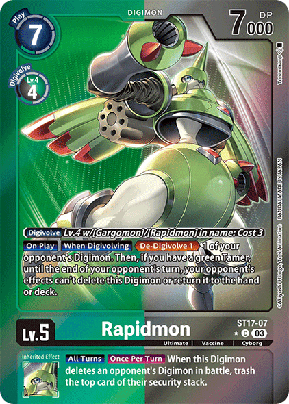 ST17-07, C, Rapidmon - ST17-07 (Alternate Art)