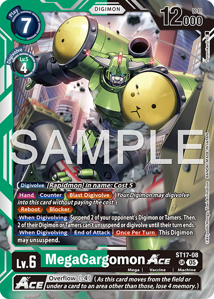 ST17-08, SR, MegaGargomon Ace (AD1 Reprint)