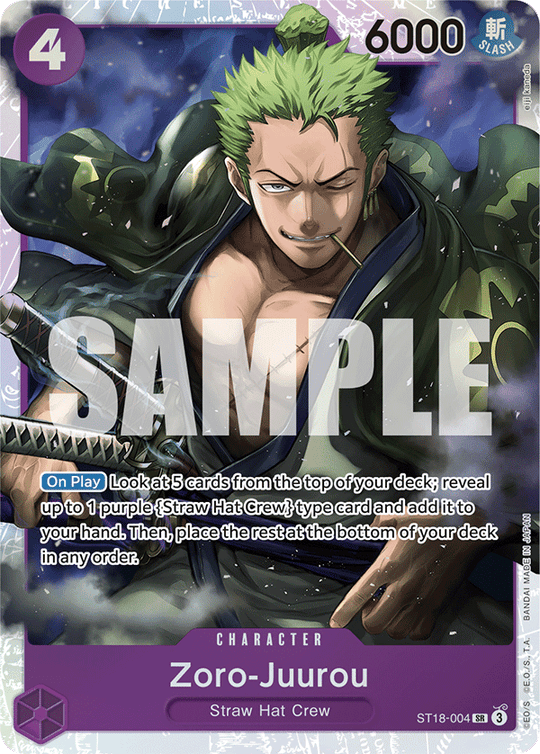ST18-004, SR, Zoro-Juurou