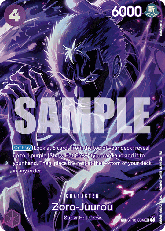 ST18-004, SR, Zoro-Juurou (OP12 Special Rare)