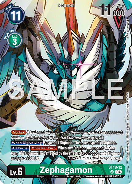ST18-12, SR, Zephagamon (PB22 Alternate Art)
