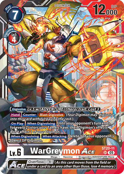 ST20-11, SR, WarGreymon ACE