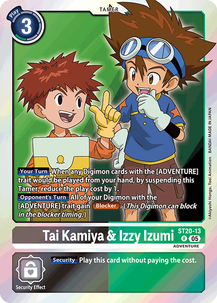 ST20-13, UC, Tai Kamiya & Izzy Izumi